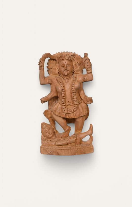 Hand- Carved Hindu Goddess Figurine