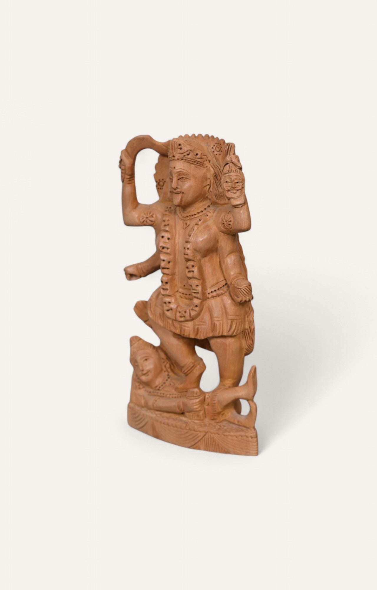 Hand- Carved Hindu Goddess Figurine