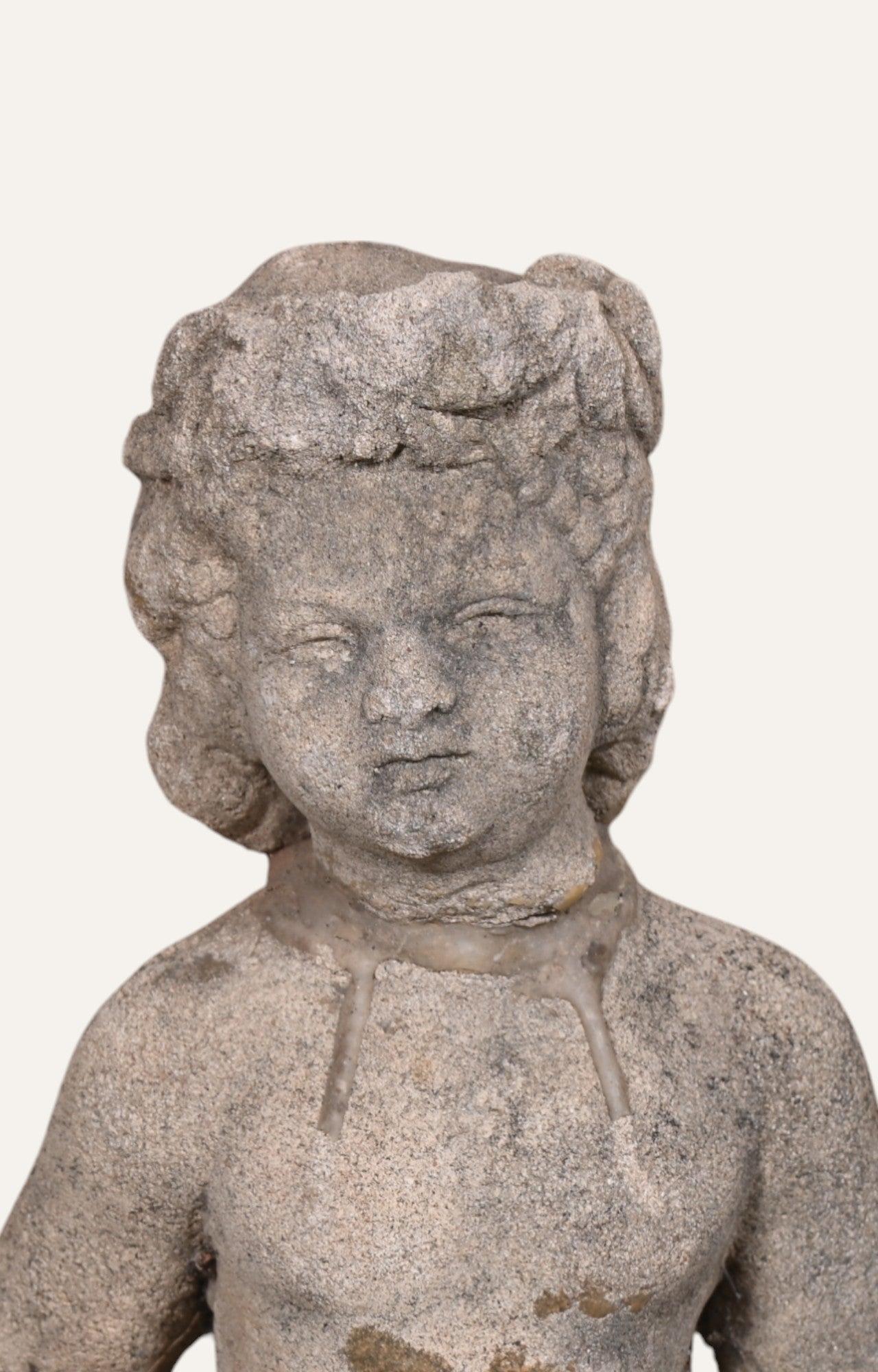 Sitting Angel Sandstone Sculpture