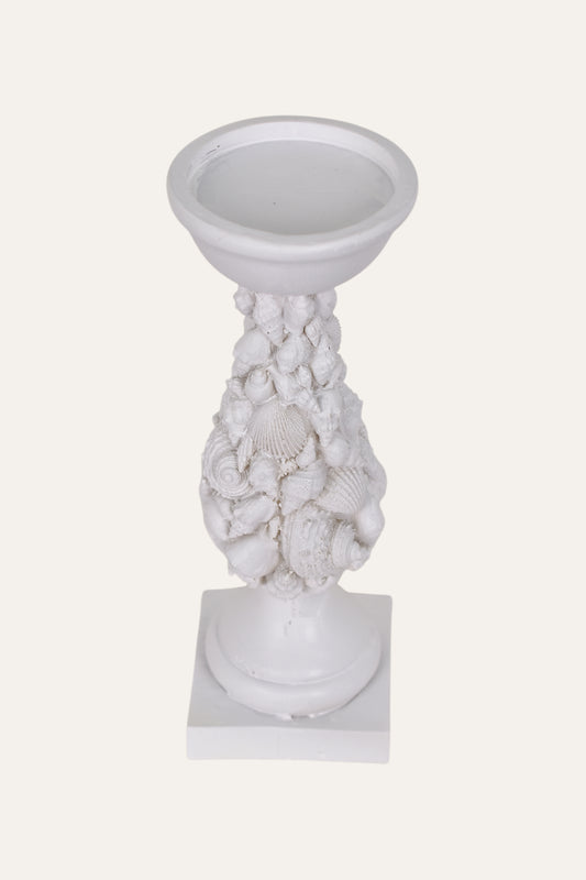 Classic White Resin Pineapple Pedestal Décor