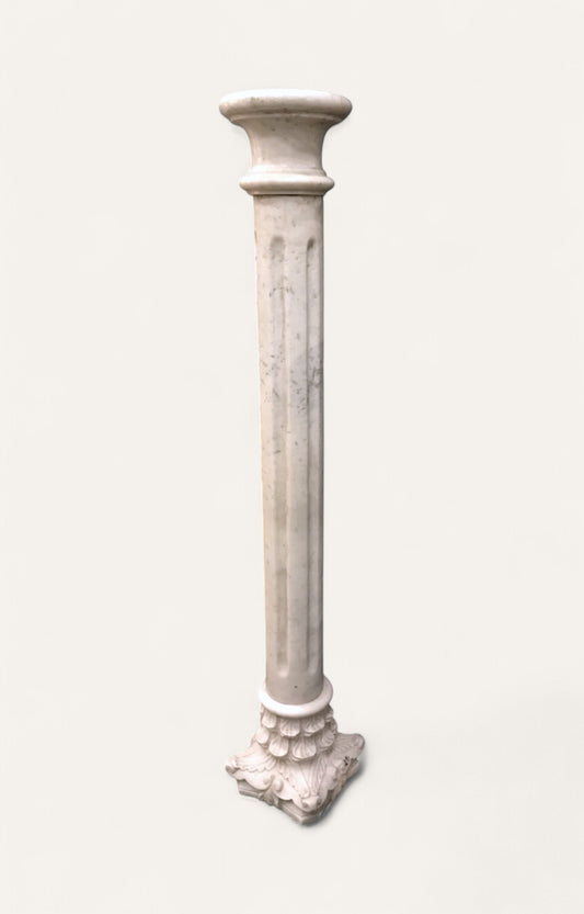 Marble hand carved pillar