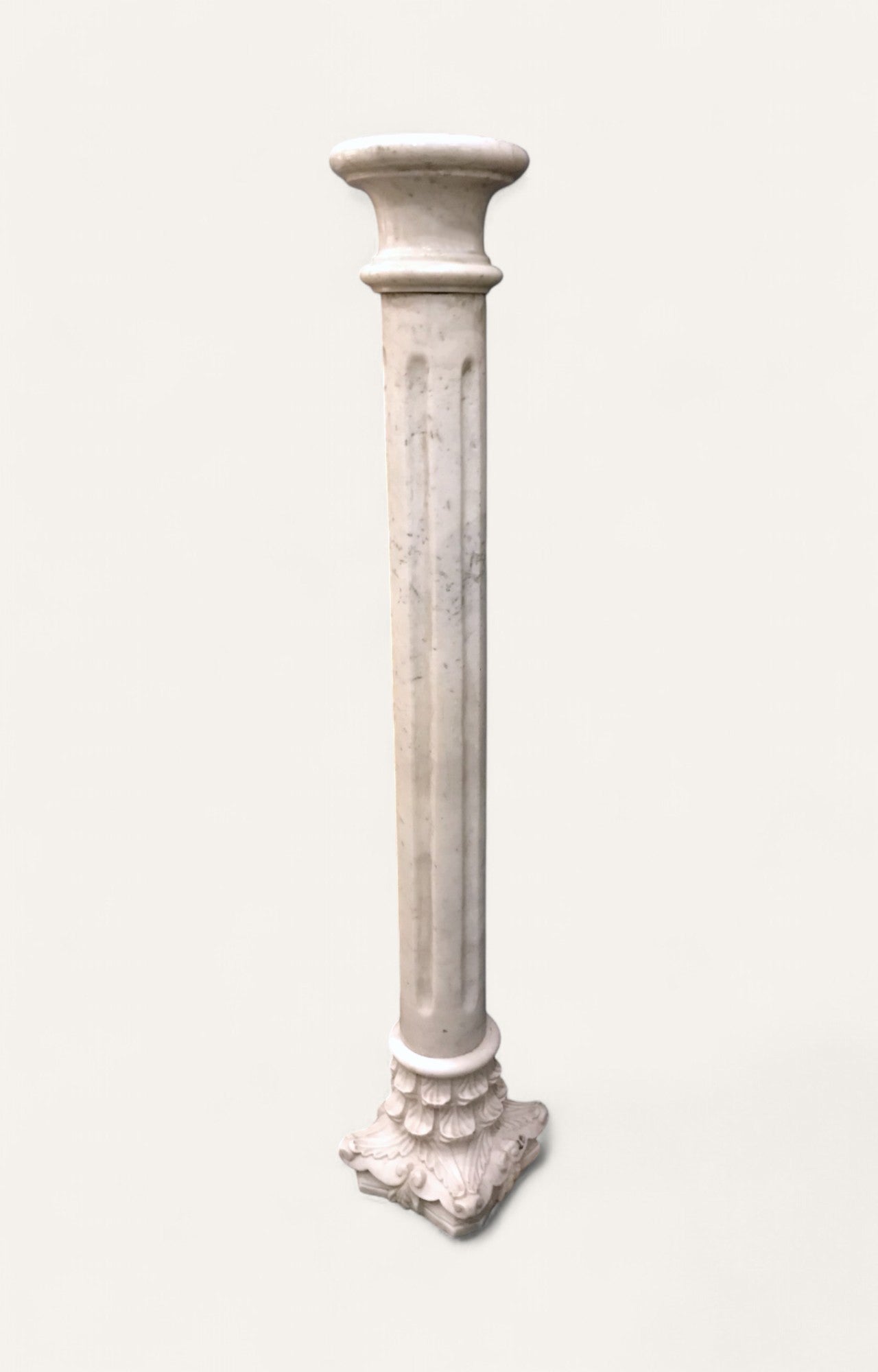 Marble hand carved pillar