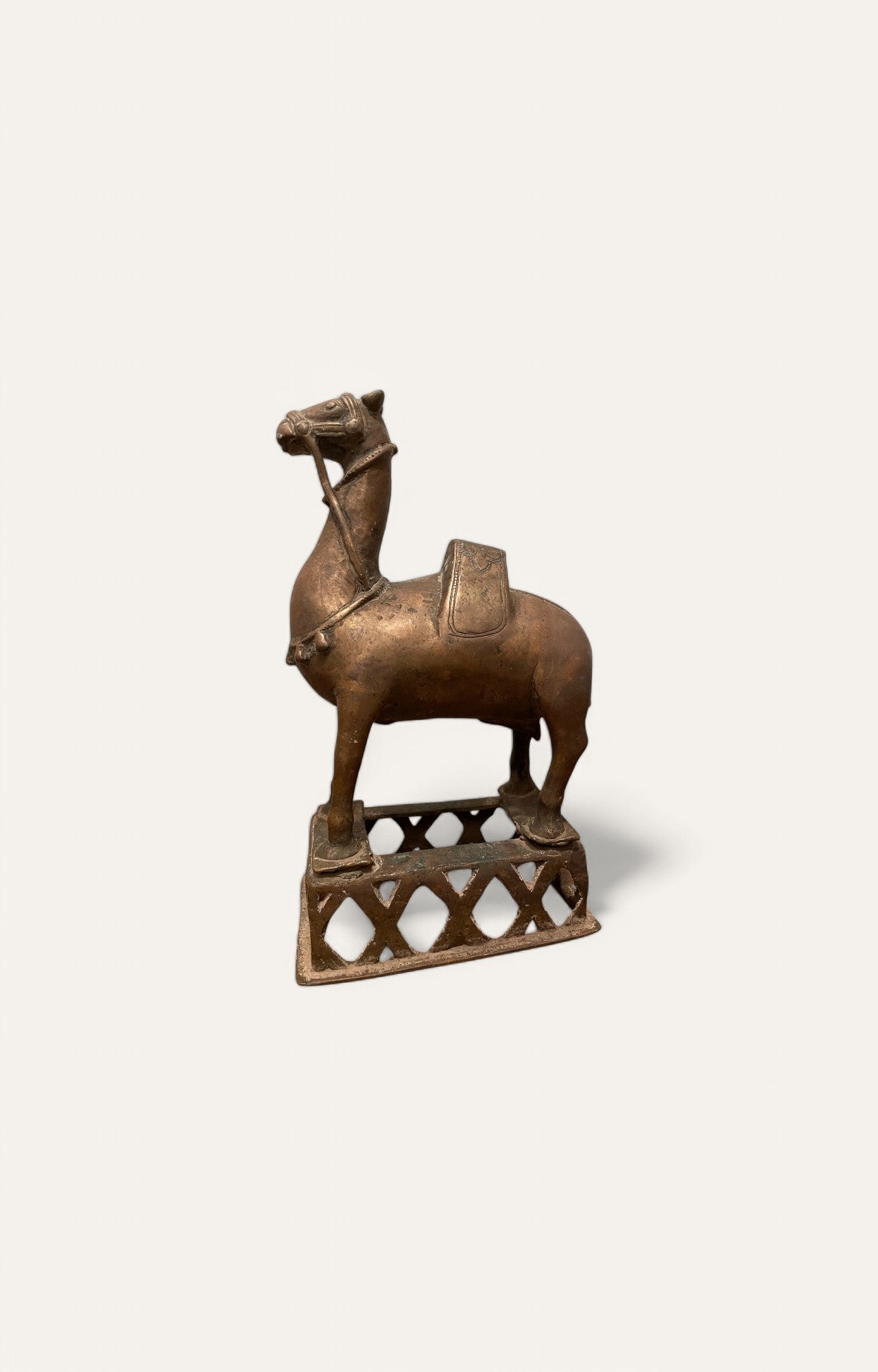 Camel on Stand Antique Brass Art  Statue