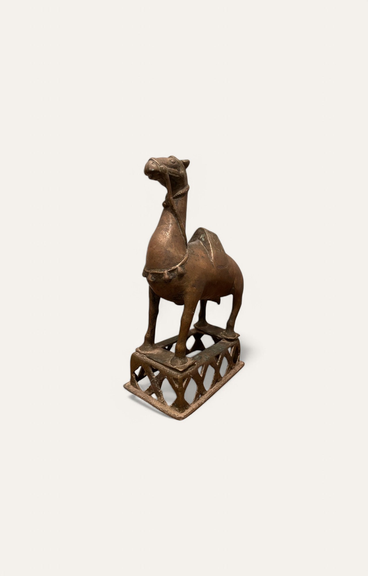 Camel on Stand Antique Brass Art  Statue