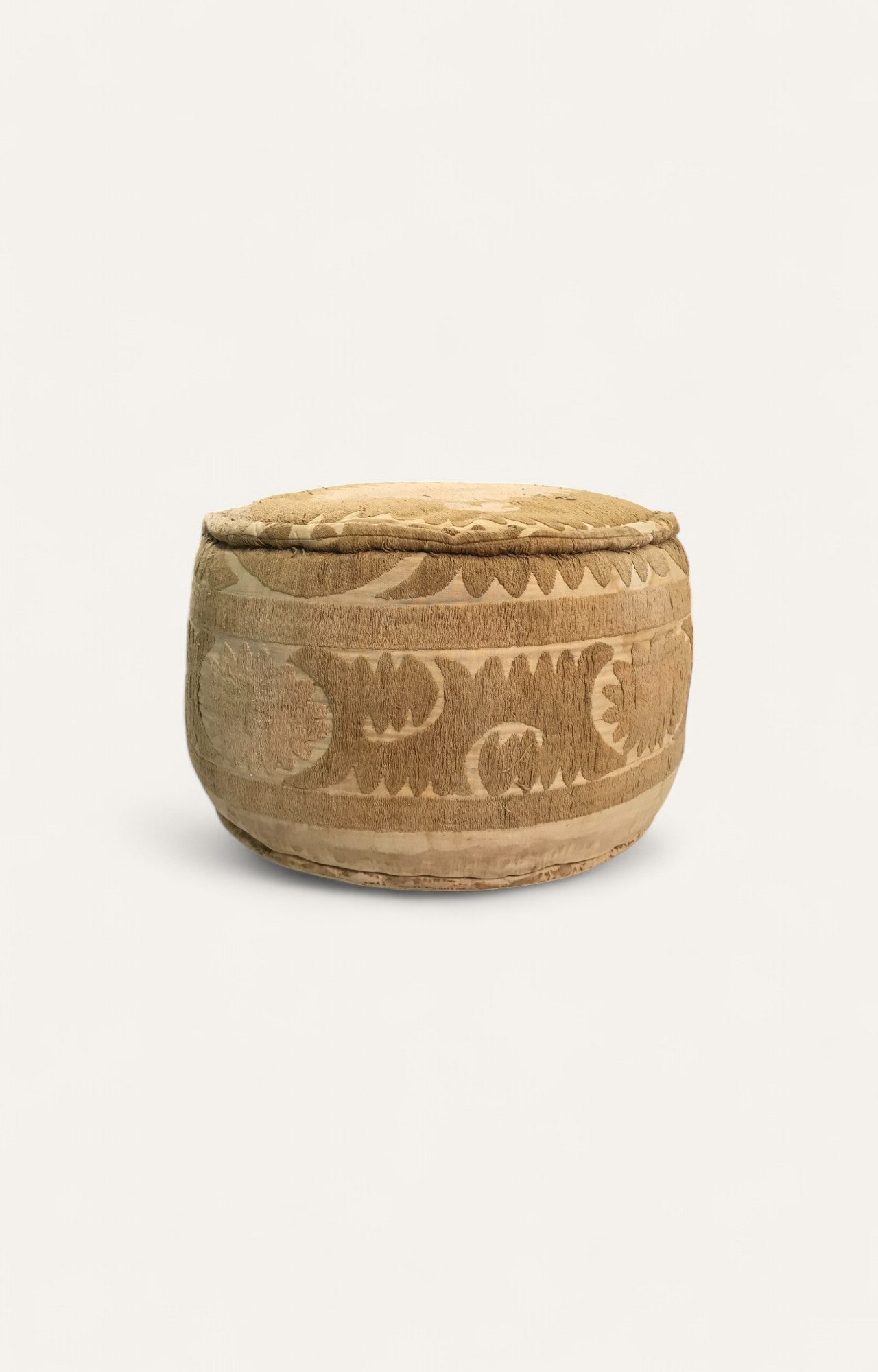 Suzani embroided pouf