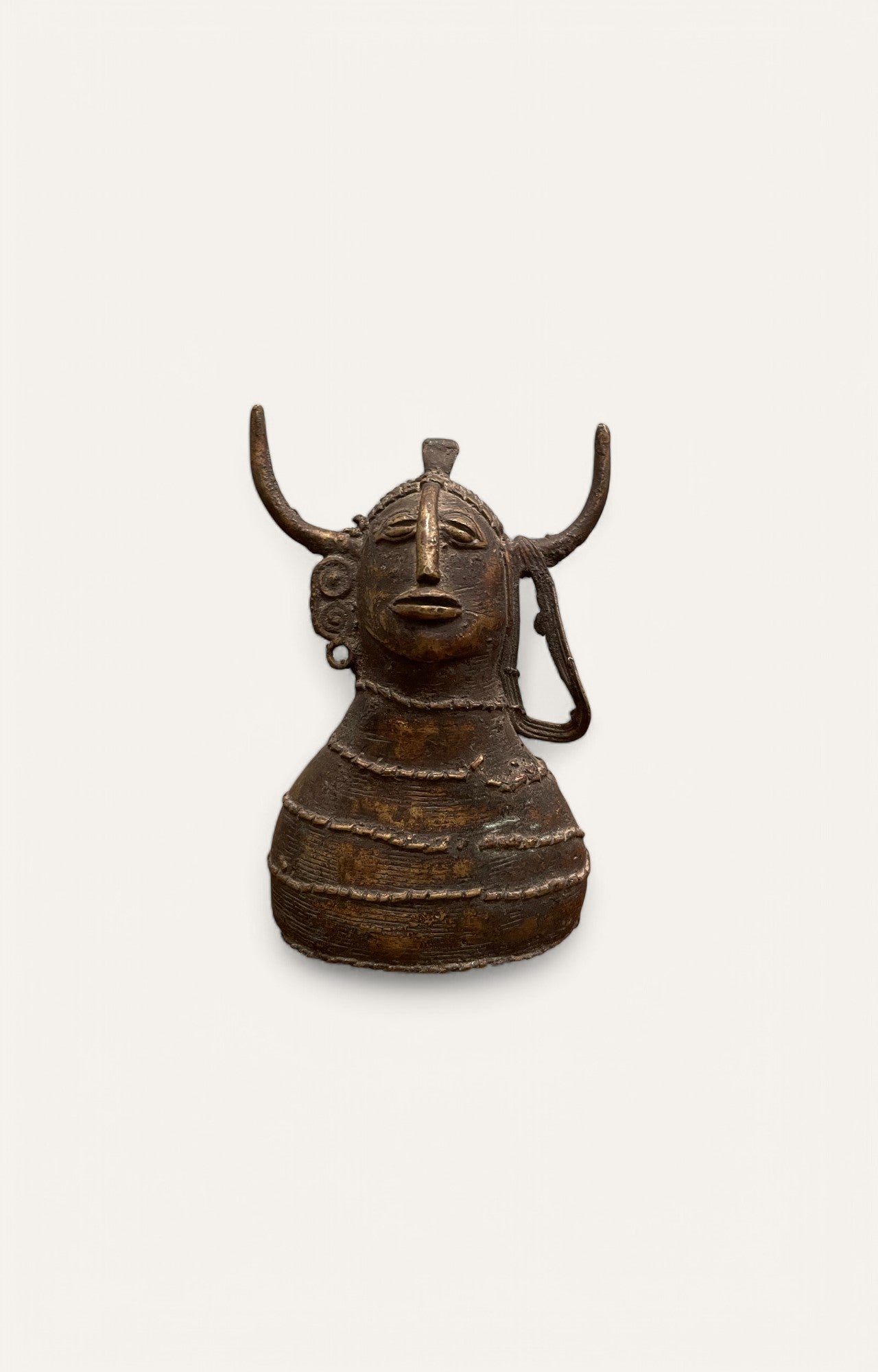 Man with Horns Dhokra Tribal Art Sculpture
