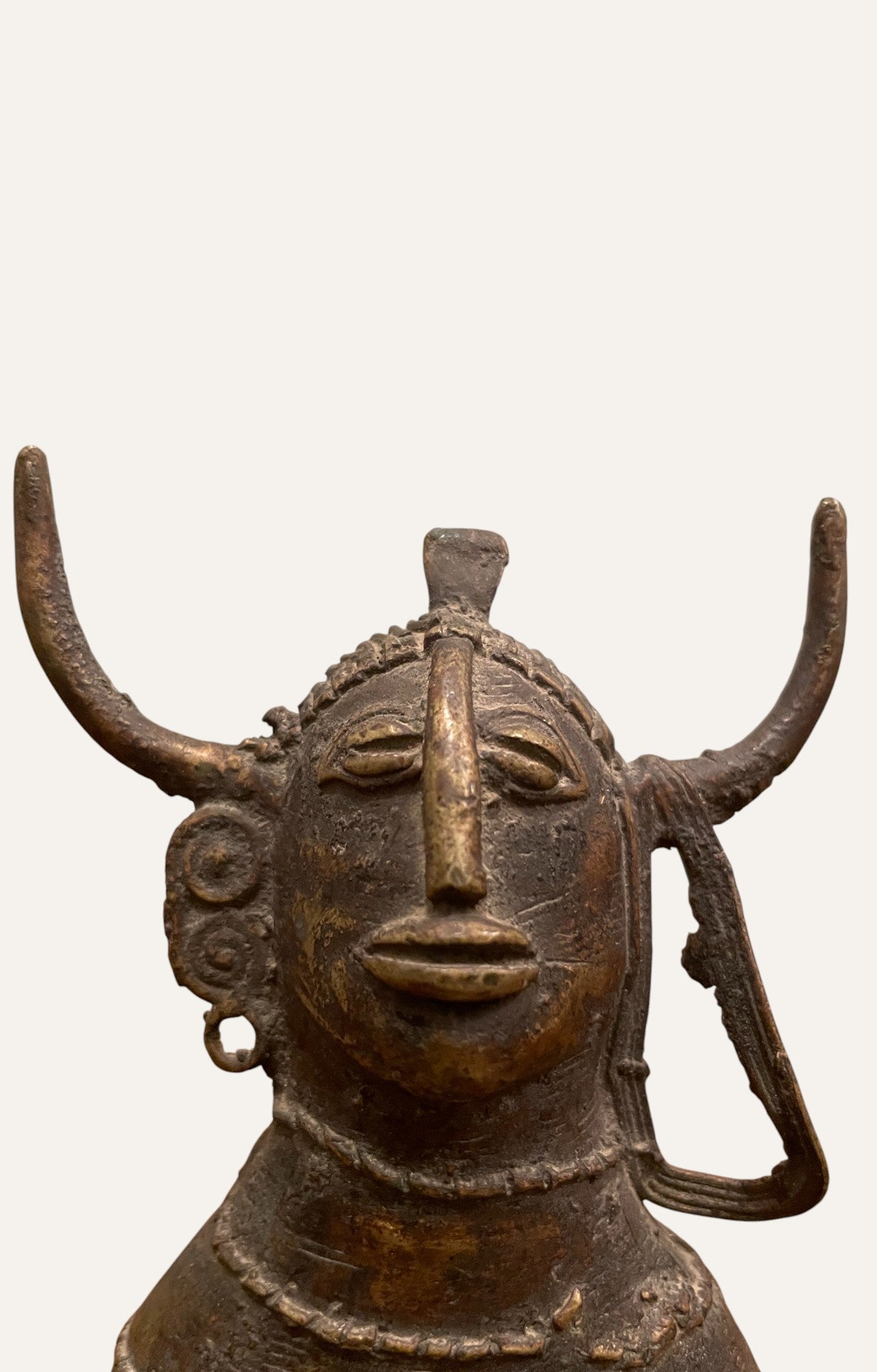 Man with Horns Dohkra Tribal Art Sculpture