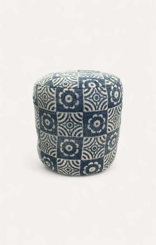 Block Printed  pouf