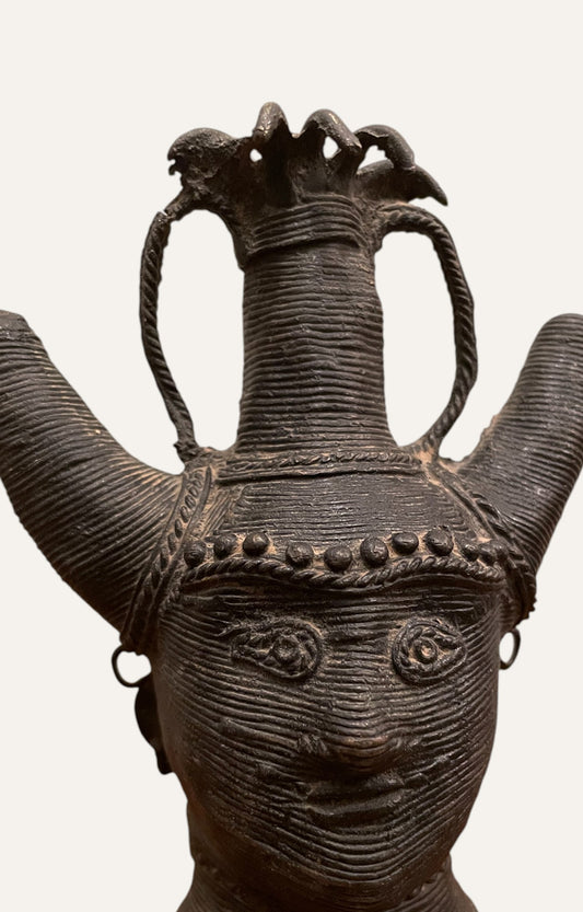 Head of Tribe Dhokra Brass Sculpture