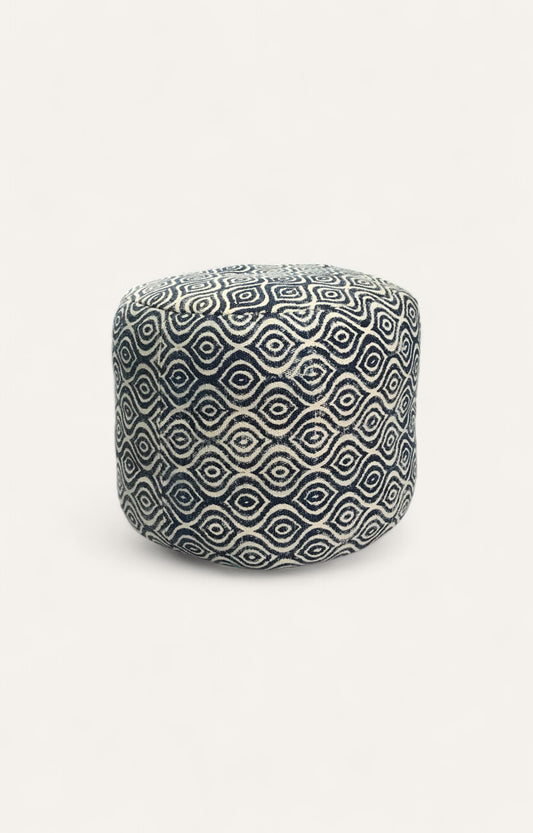 Block Printed  pouf