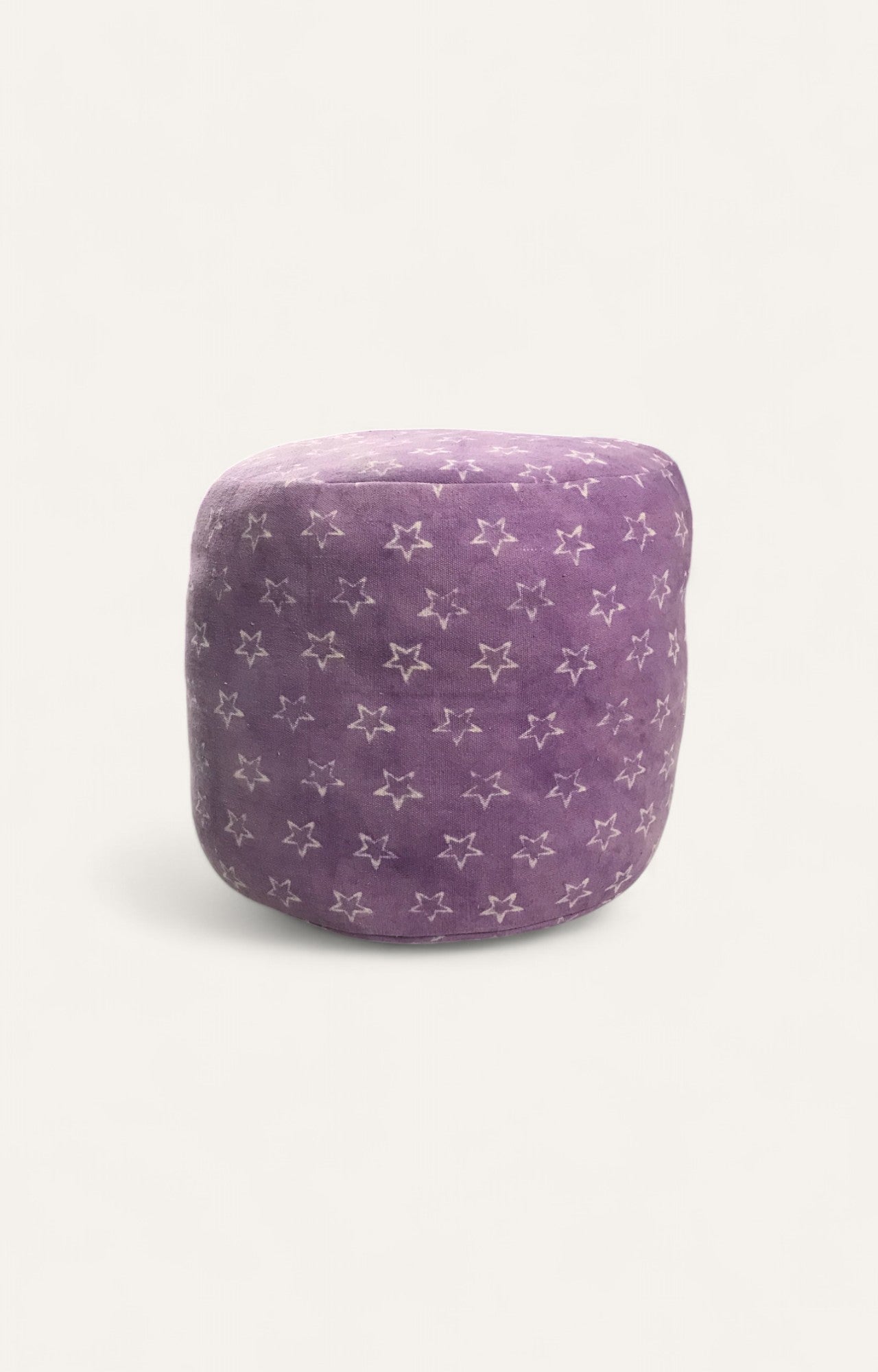 Purple  Printed  pouf