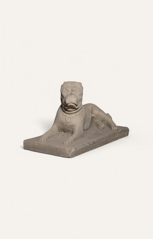 Sitting bulldog Sandstone Sculpture