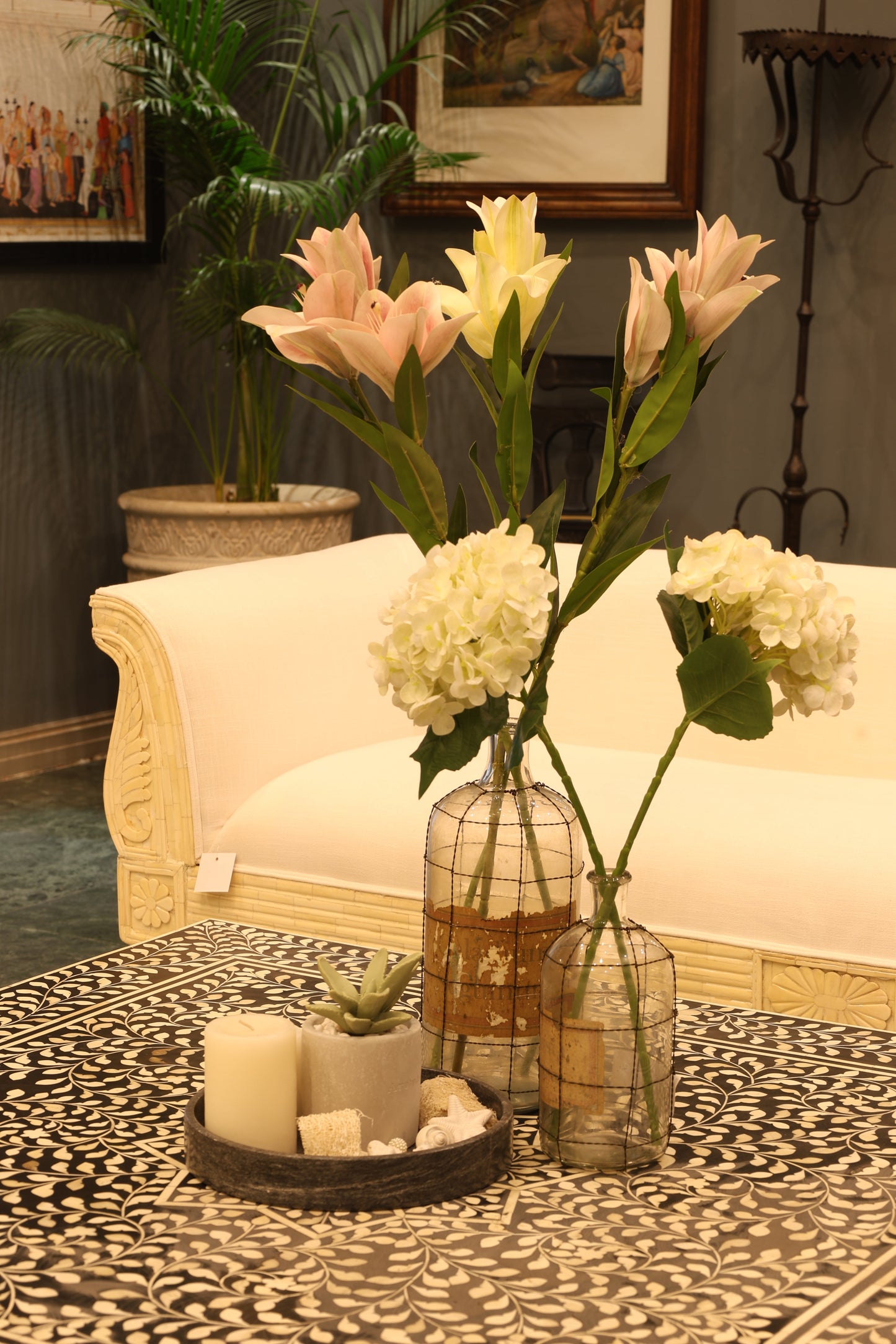 Grillework Glass Flower Vase/bottle