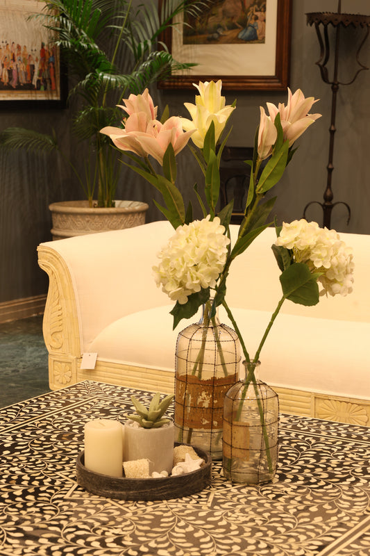 Grillework Glass Flower Vase/bottle