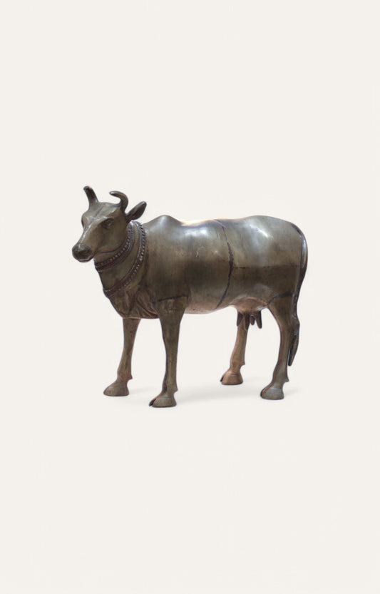 Dhokra Traditional Brass Cow Sculpture Home Décor