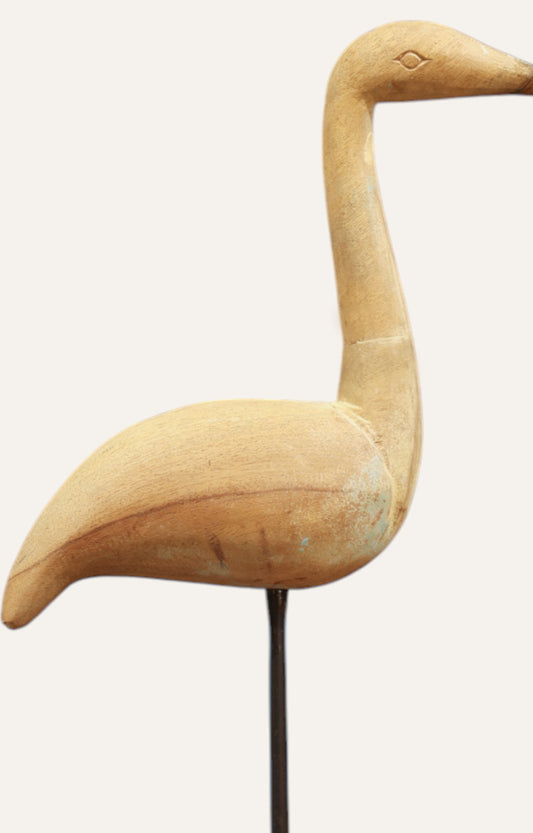 Wooden Carved Bird Figurine