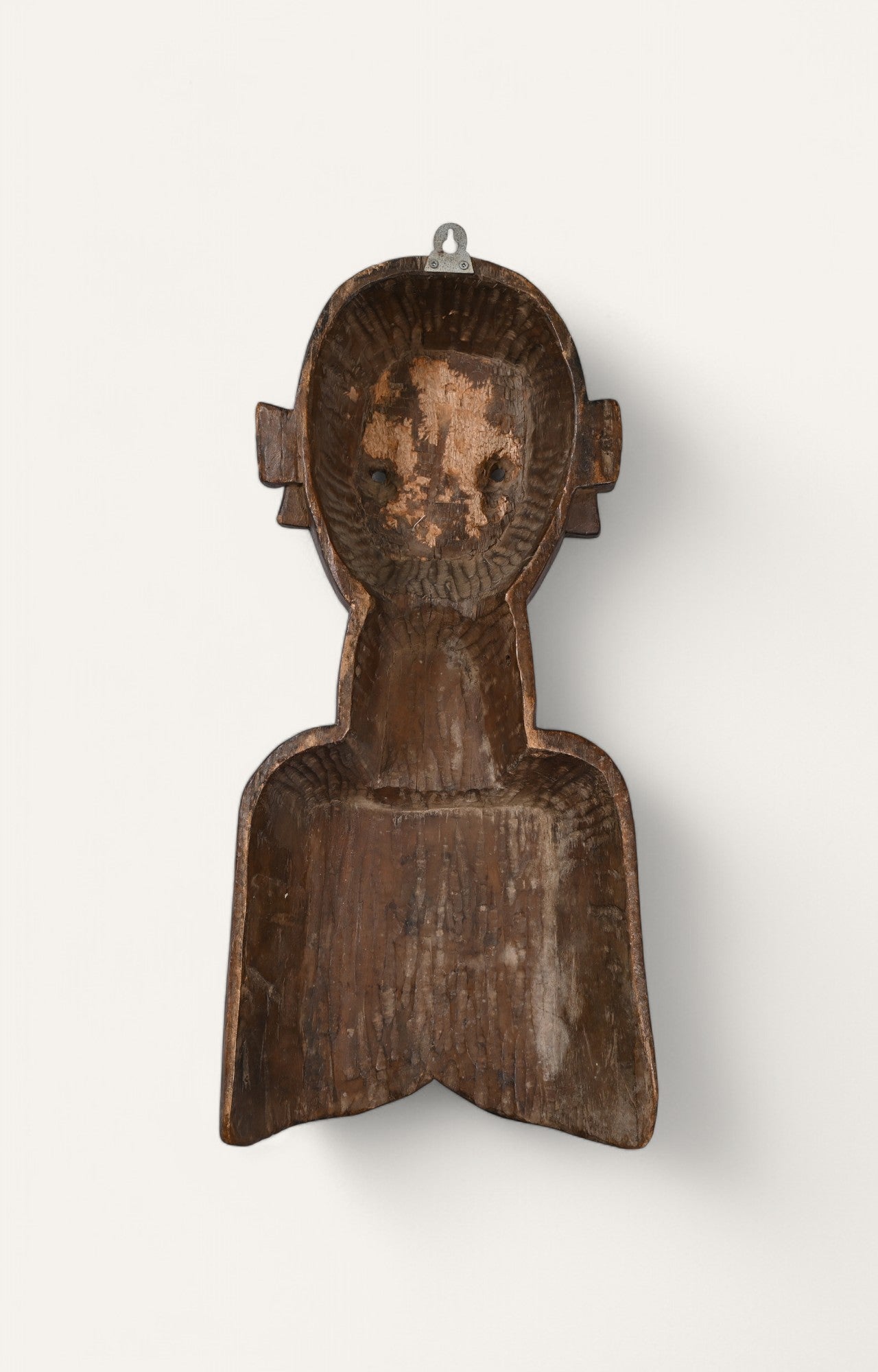 Hand-Carved Wooden Tribal woman wall mask