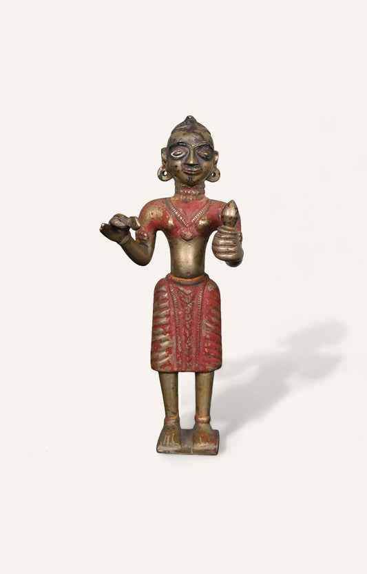 Antique Brass Lady Figurine