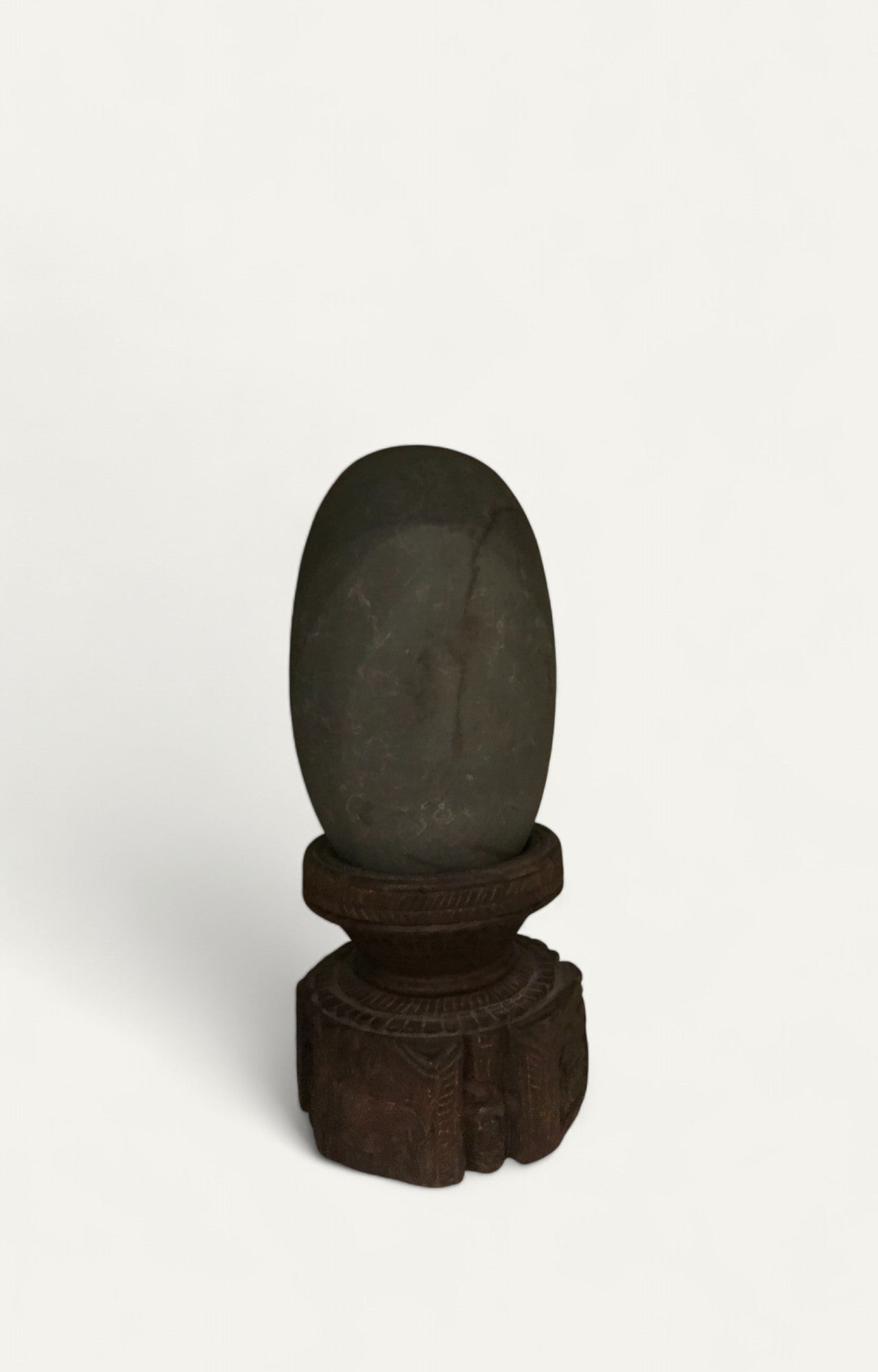 Shivling with wooden Base