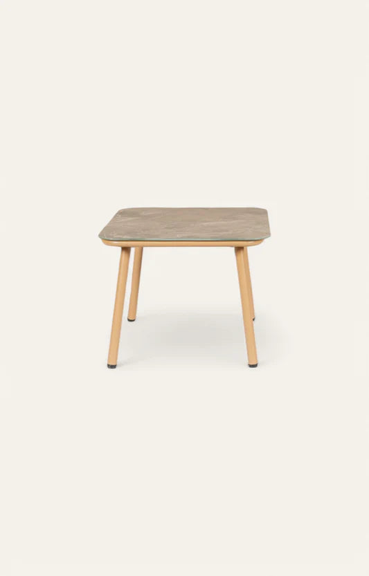 Curved Edge Brown Wooden Table