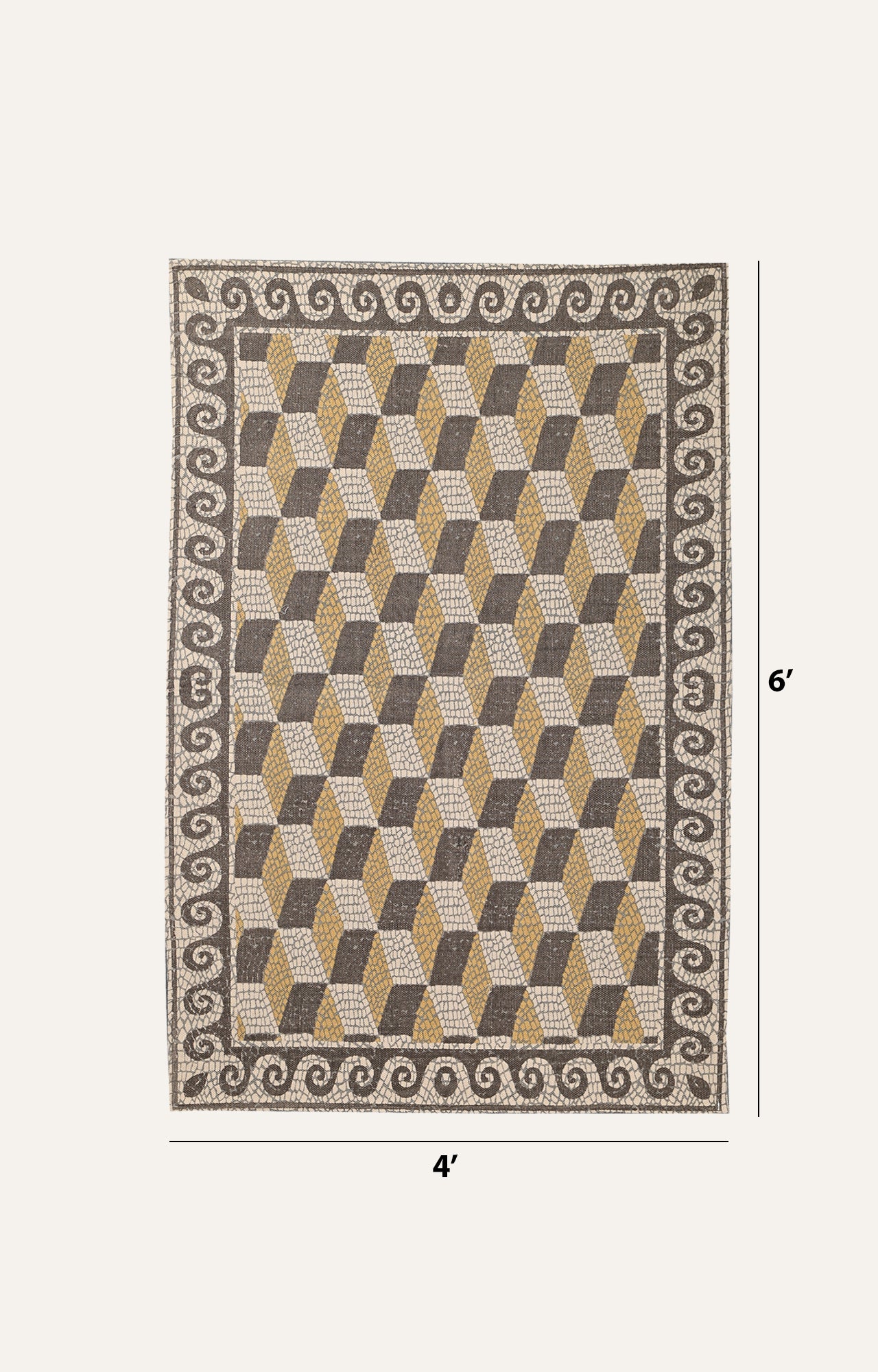 Honeycomb Trompe-Lili Cotton Rug