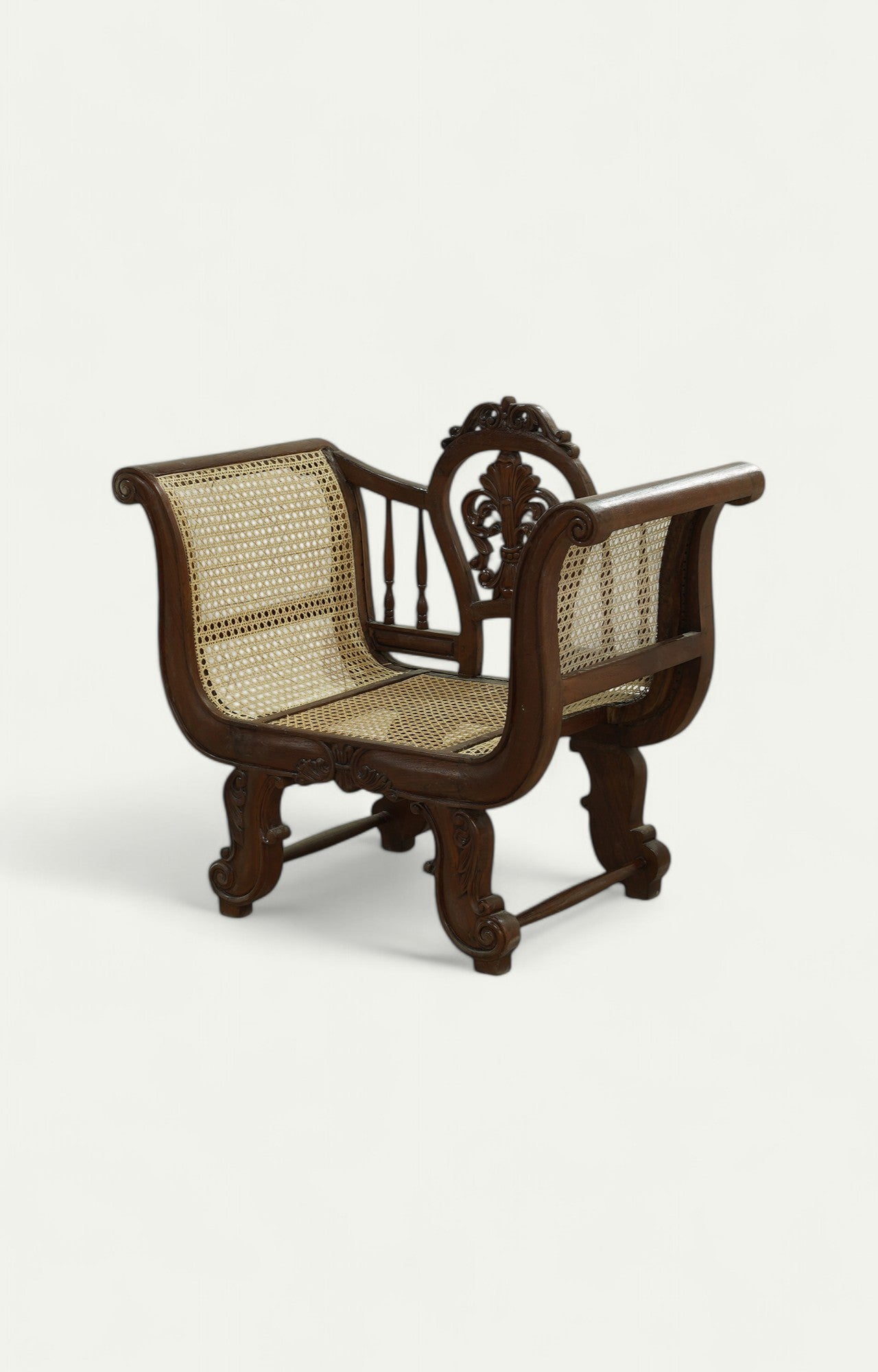 Rattan Hand Carved Arm Chair