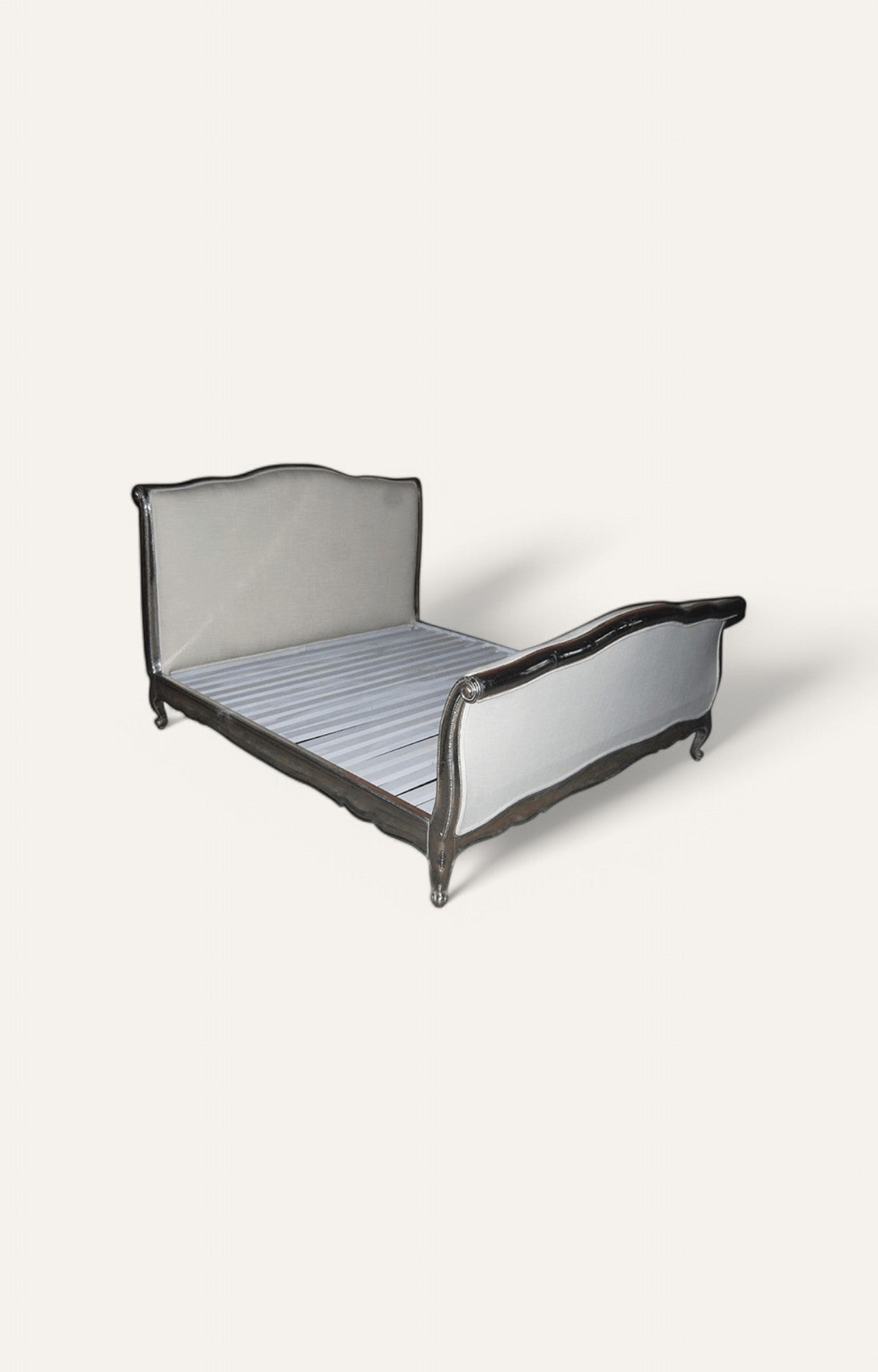 Louis Upholstered Metal Bed