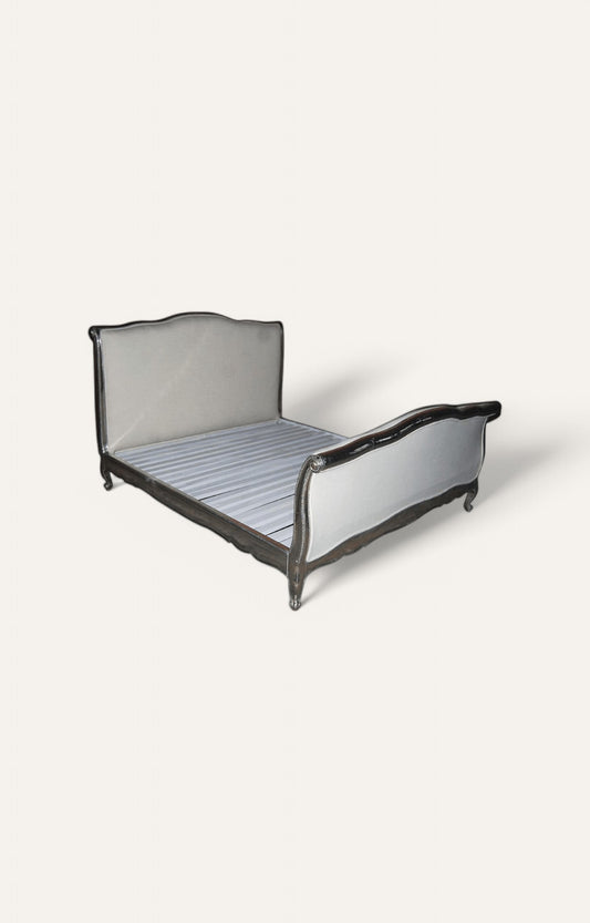 Louis Upholstered Metal Bed