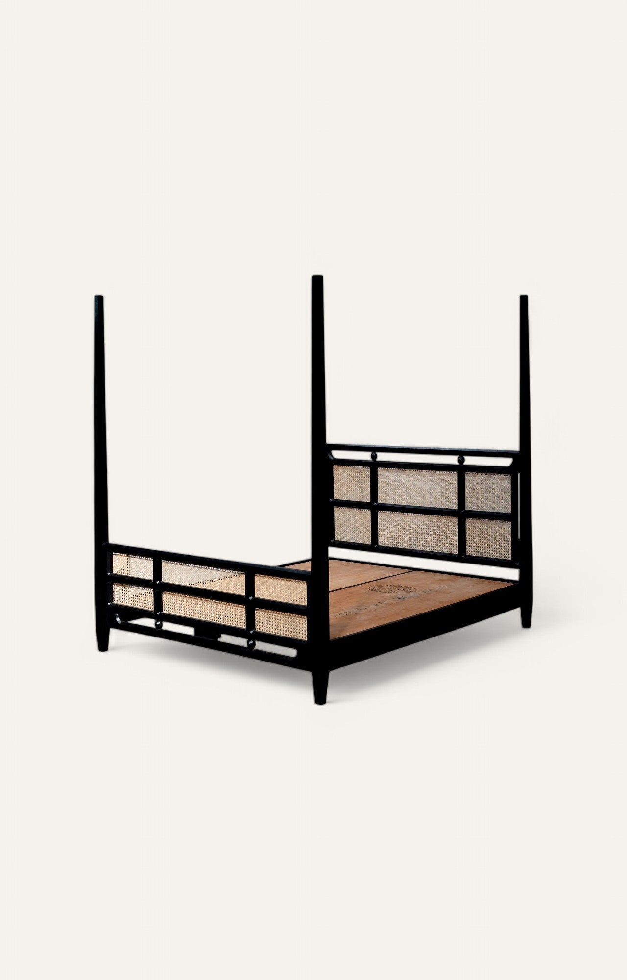 Noir Black Cane Poster Bed
