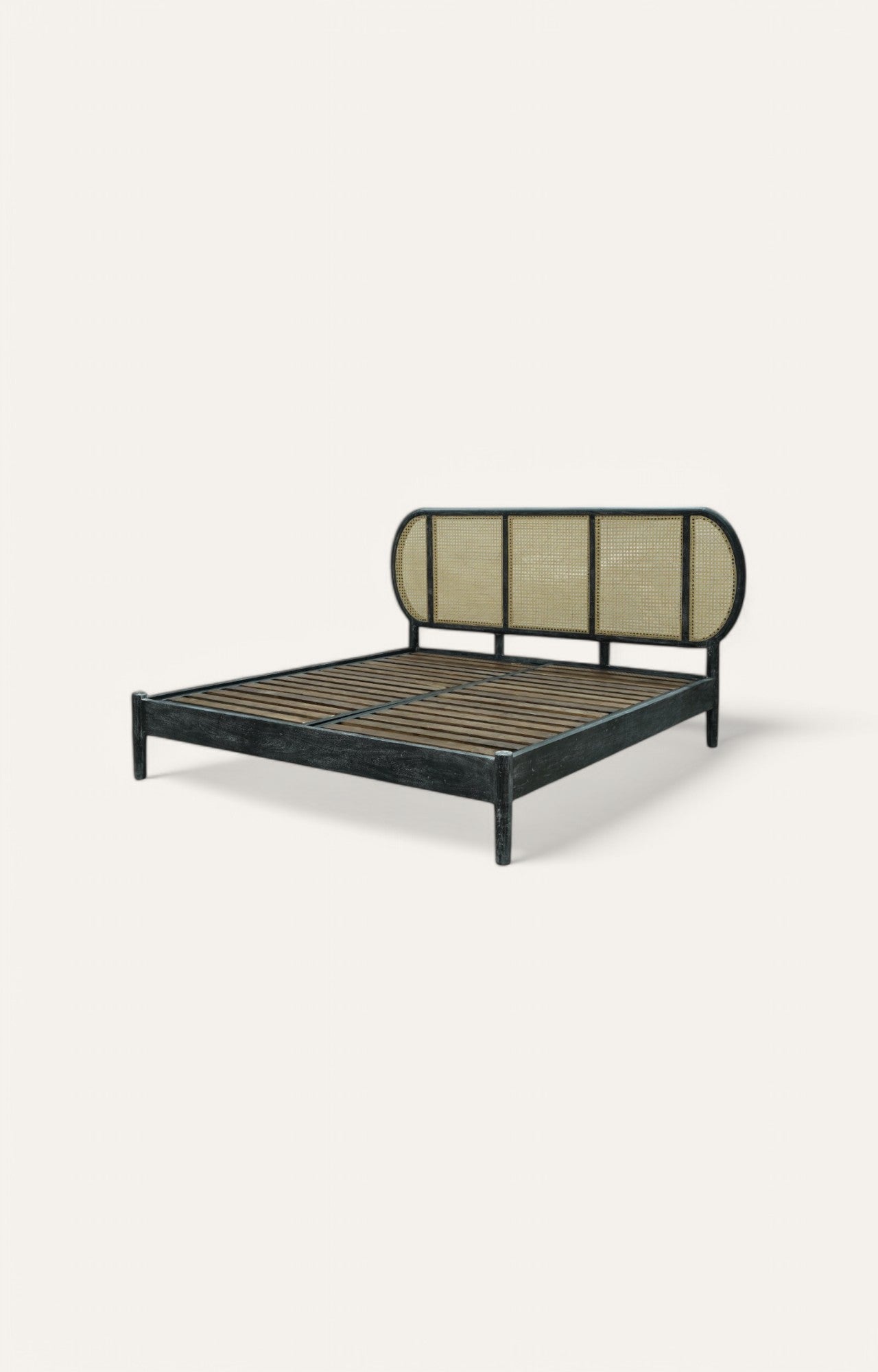 Oval Shape Headboard King Bed