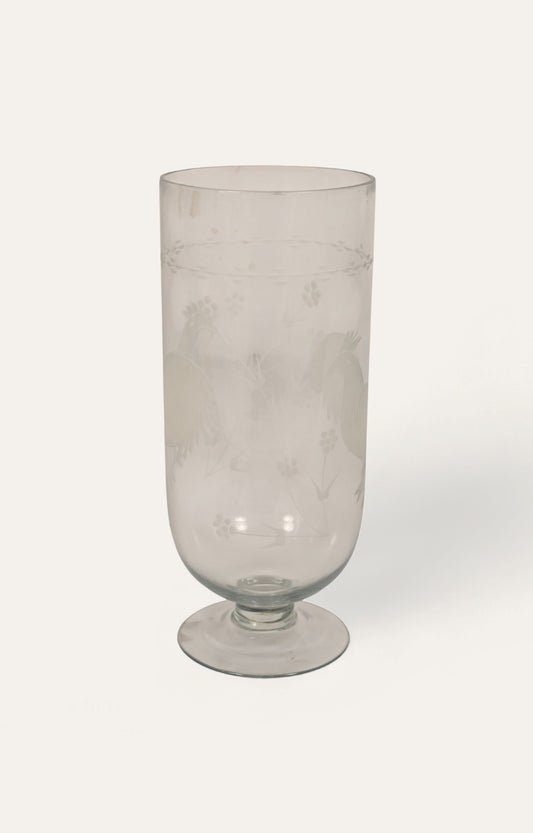 Pressed Glass Candle Stand