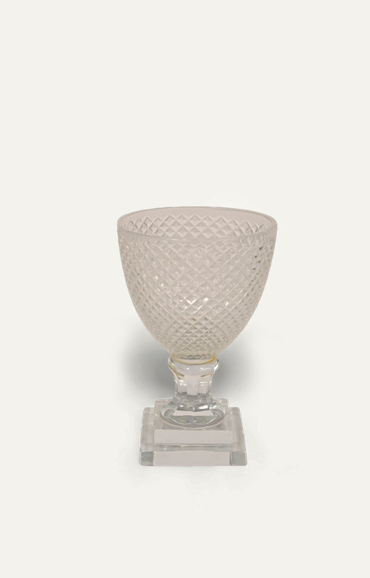 Diamond Cut Glass Candle Stand