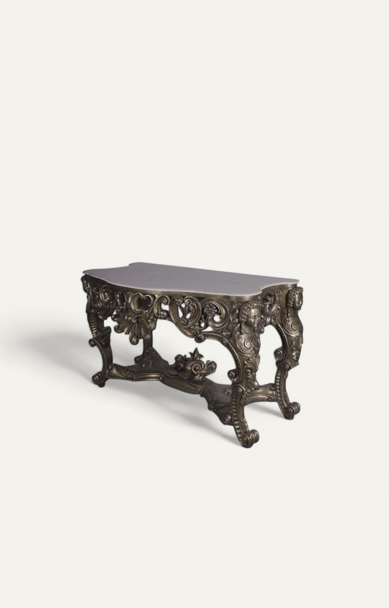 Gold Finish with Marble Top