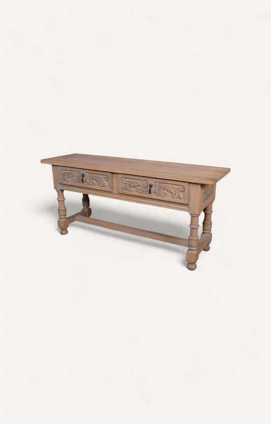 Leaf Carve Console table