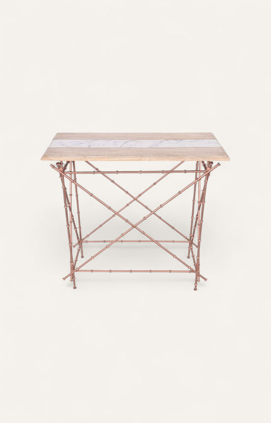 Cross Leg Wooden Console