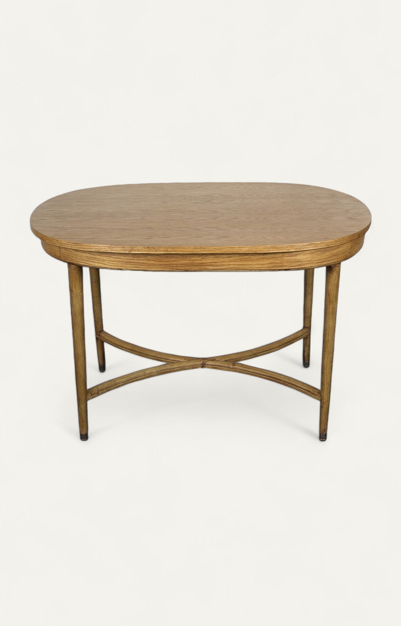 Breakfast 4 Seater Table with Brass Brush Oval
