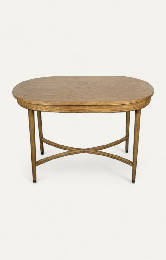 Breakfast 4 Seater Table with Brass Brush Oval