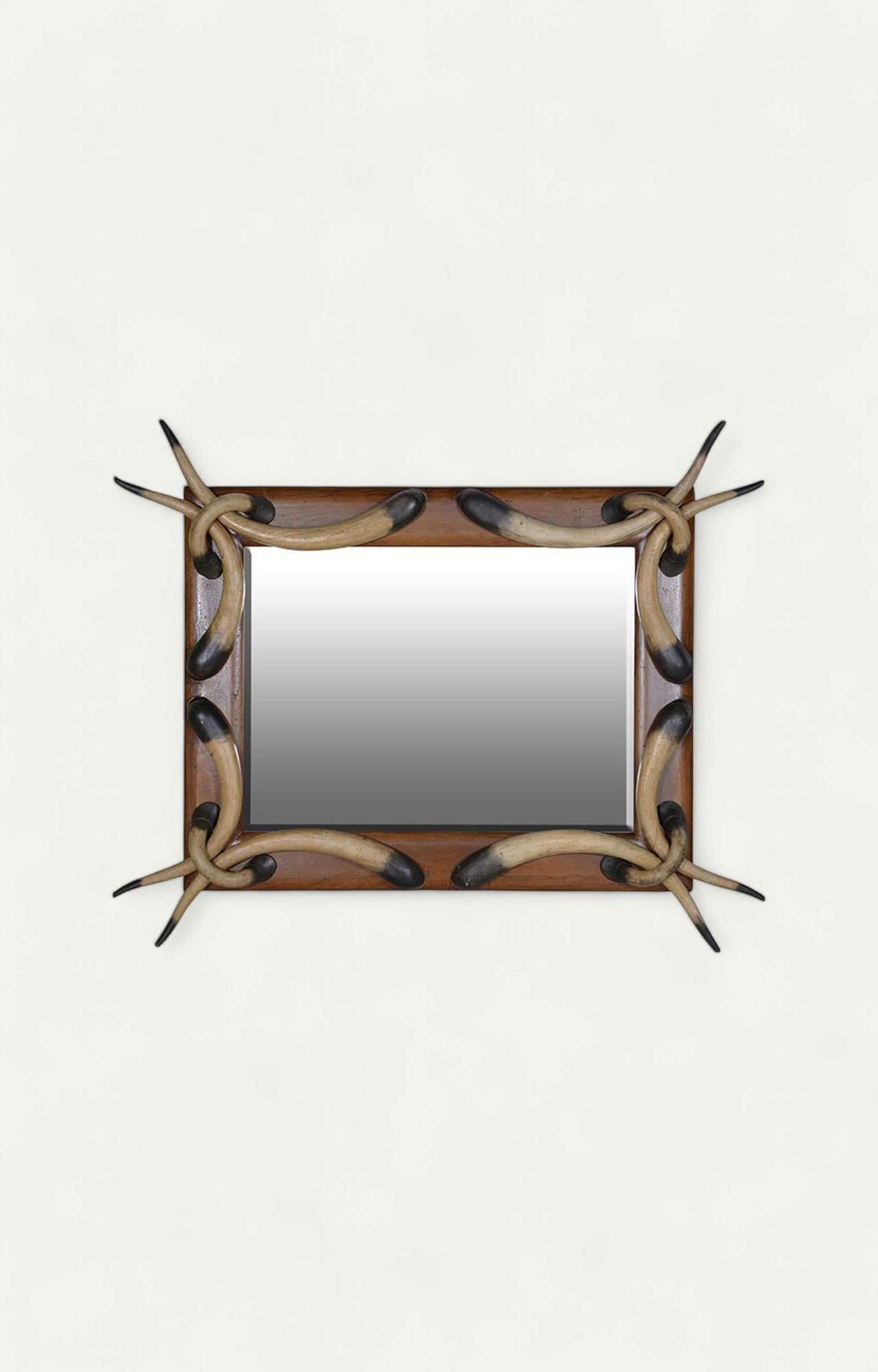 Horn wood mirror