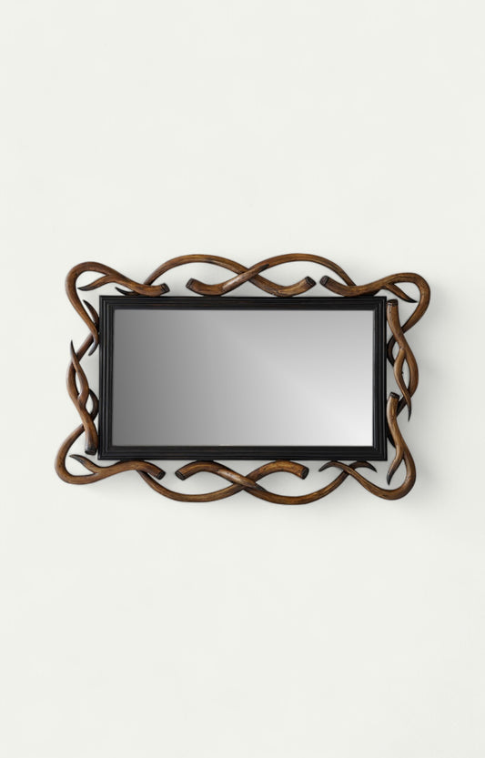 Wooden carved mirror
