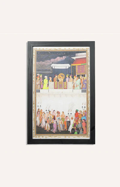 Mughal court water painting