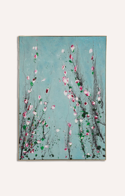Floral oil painting (Framed)