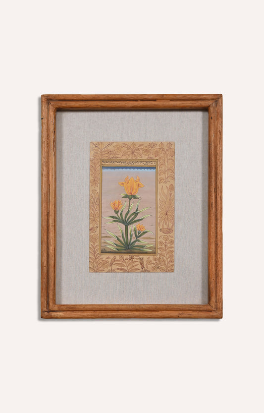 Miniature botanical hand painting (Framed)