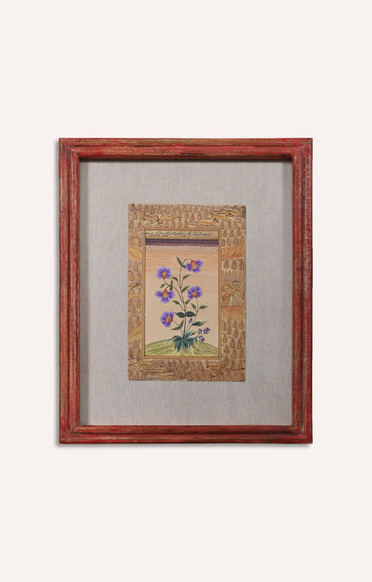 Miniature botanical hand painting (Framed)