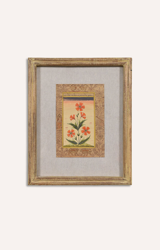 Miniature botanical hand painting (Framed)