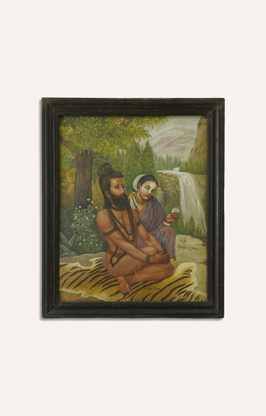 Bengali mythological oil painting ( Framed)
