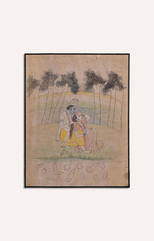 Lord Radhe - Krishna under a tree Painting