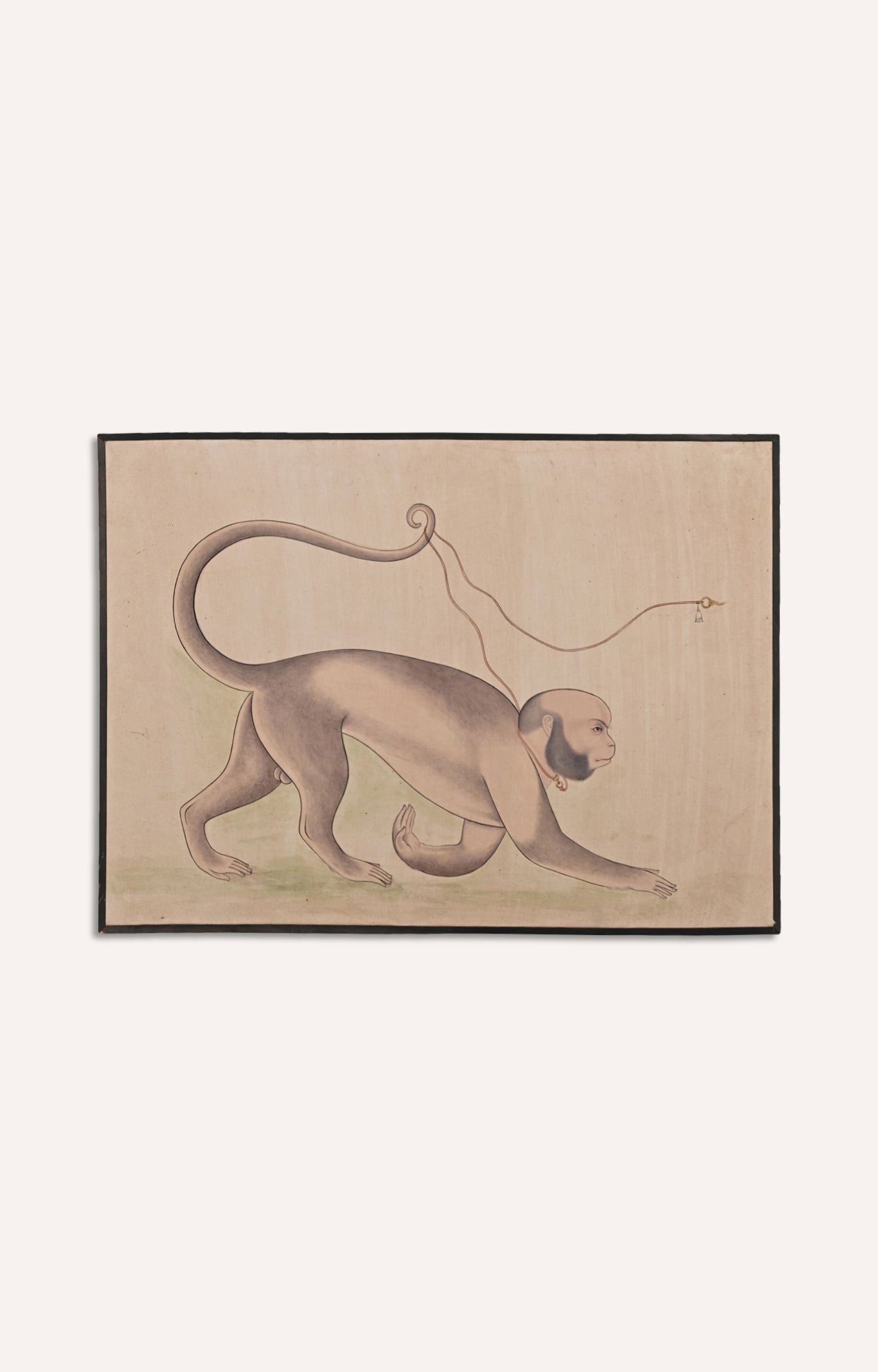 Mughal Art Monkey Street Performance- Handmade Painting