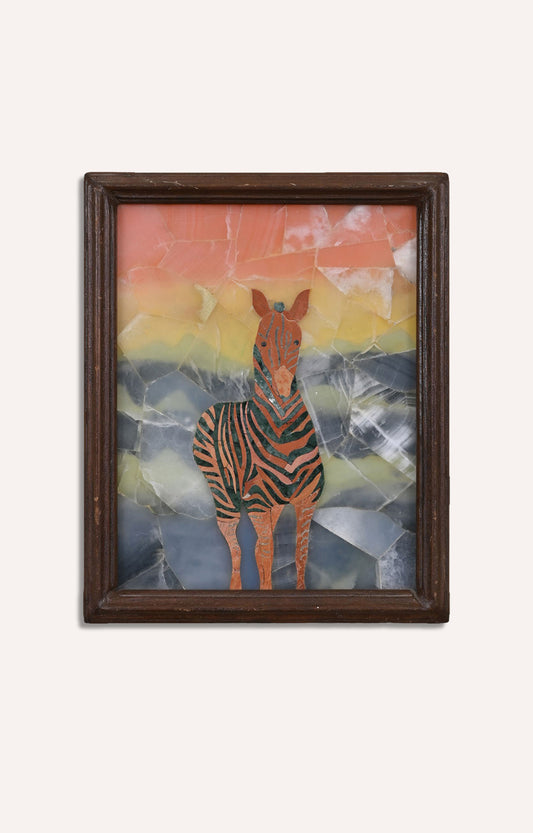 Mosaic Zebra Silhouette