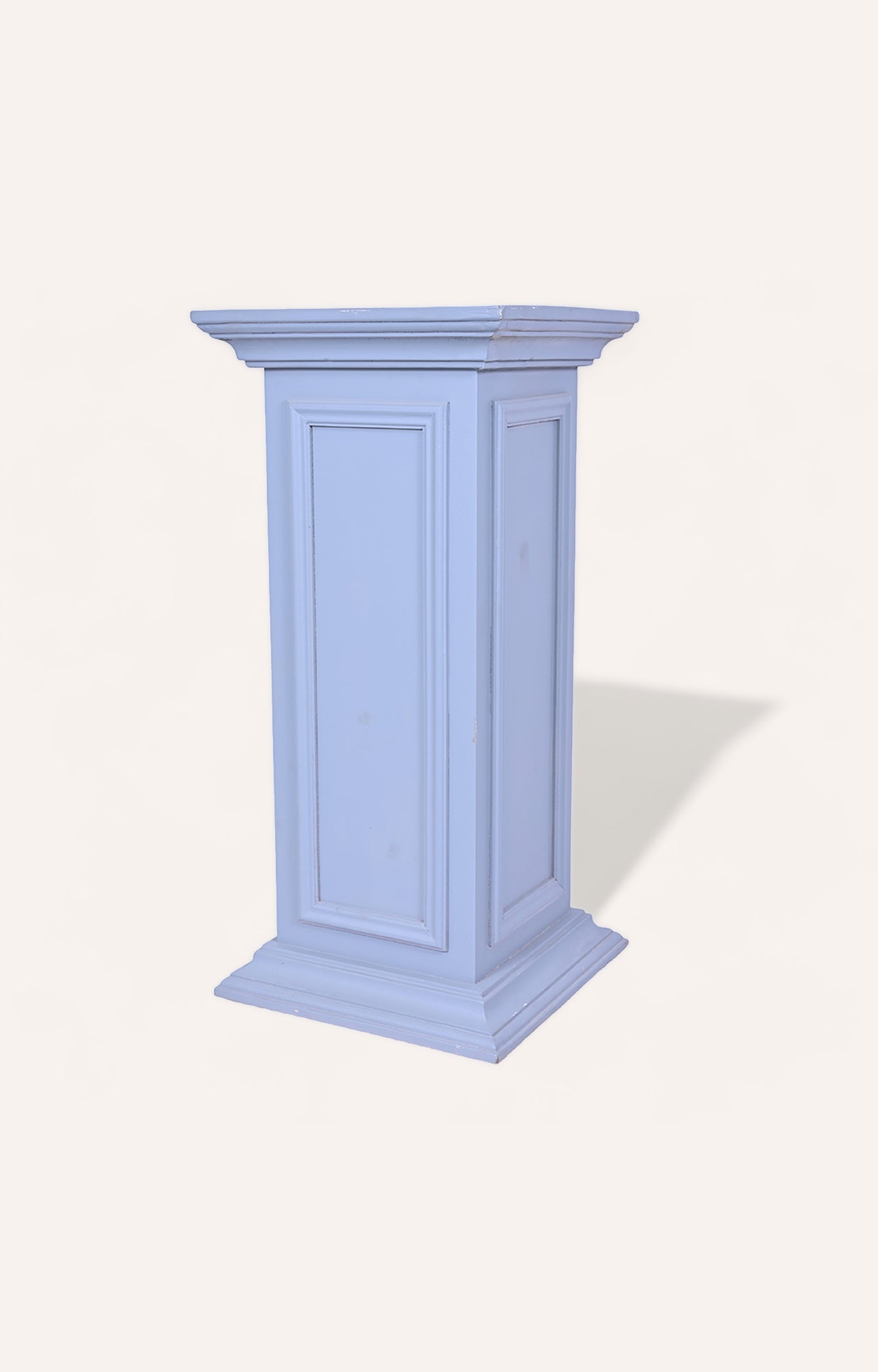 Vintage Blue Wooden Column Stand