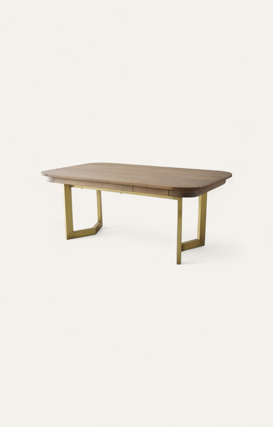 Wooden Top With Metal Base Study Table